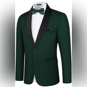 NOWT Mage Male Men's Slim Fit Dark Green *Jacket Only* Size S